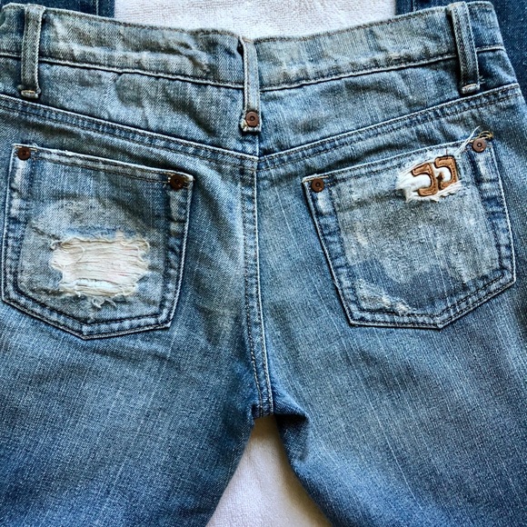 Joe’s Jeans Size27 Distressed Paint Splatter Flare - Picture 4 of 5